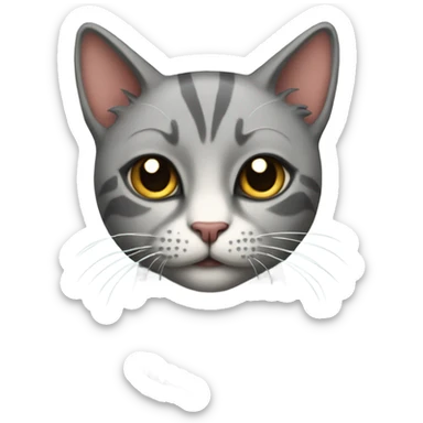 Cat with tattoos sticker