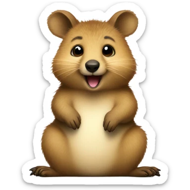 Quokka watching tv  sticker