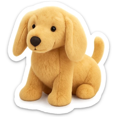 cute blonde dachschund jellycat plushie sticker