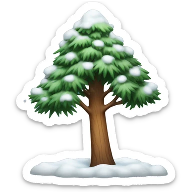 Pine tree with snow  sticker