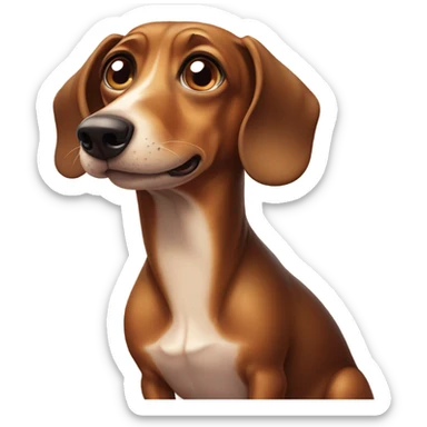 crying weiner dog  sticker