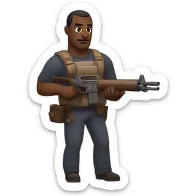heavy weapons guy tf2 sticker