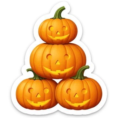 Pumpkin Stack – Three pumpkins stacked like a tower sticker