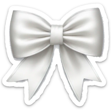 white satin bow sticker