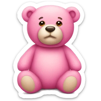 pink teddy bear sticker