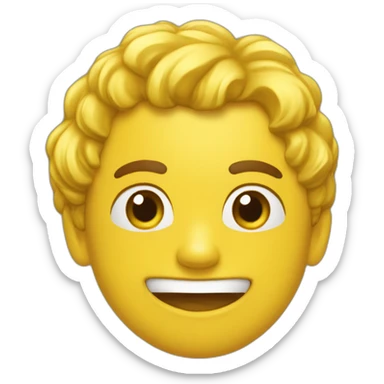 bola amarilla sorprendida sticker