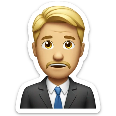 stressed business man sticker