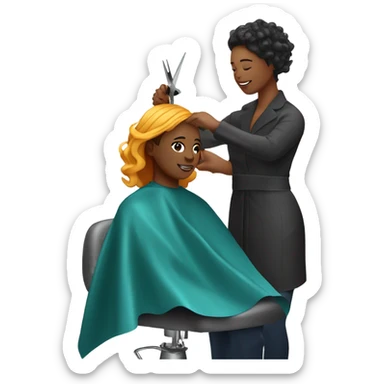Haircut, dyeing hair, hairdresser  sticker