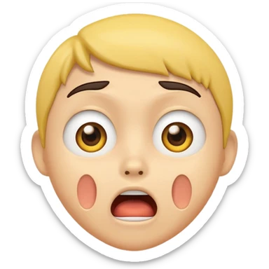 Shocking face mamoji animated sticker