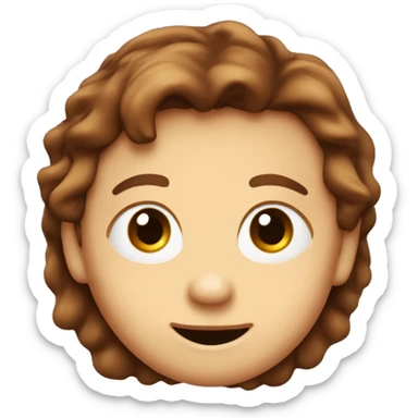 Kleiner hellhäutiger Junge mit braunem Haar isst Schokolade sticker