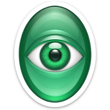 emerald stone with eyes  sticker