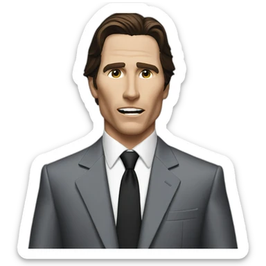 Christian Bale American Psycho sticker