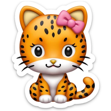hello kitty cheetah sticker