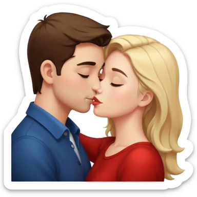 Lover kissing sticker
