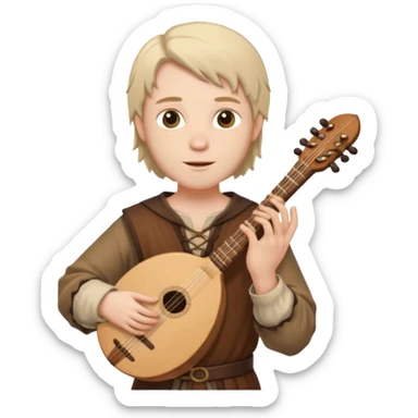 medieval bard sticker