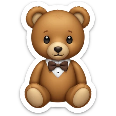 Teddy bear with bow tie sticker