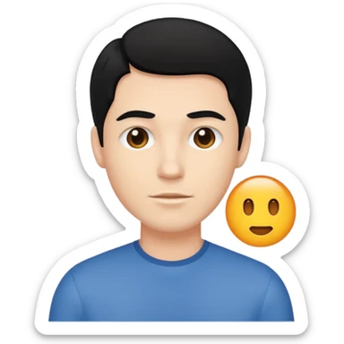 hazme un senor blanco  con pelo negro sticker