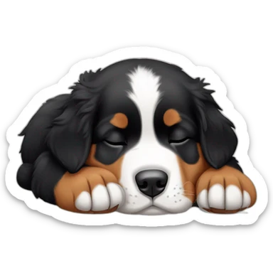 Bernese Mountain Dog puppy sleeping sticker