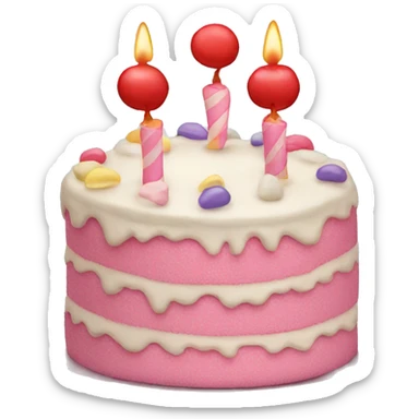 Birthday cake sticker