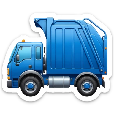 blue garbage truck sticker
