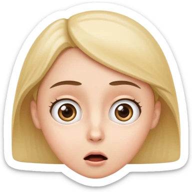 Face whit Eye pop for surpirse sticker