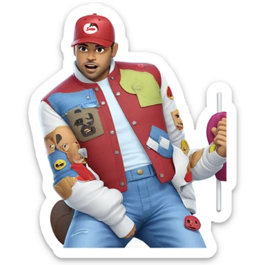 casual style with denim layers sticker