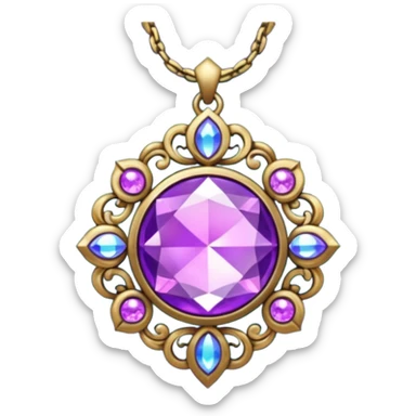 glitter purple amulet sticker