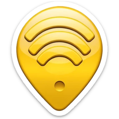 yellow wifi symbol sticker