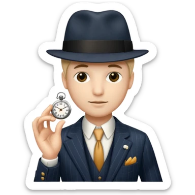 A person wearing a 1920s suit sticker