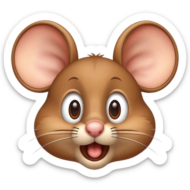 Jerry mouse waking up surprised with shocked expression sticker