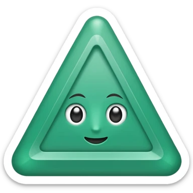 triangulo hacia arriba verde sticker