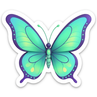 fantasy butterfly with large symmetrical green #c0ff53 wings, glowing softly with gradient highlights, surrounded by magical sparkles and dreamy aura, transparent PNG, 3D cartoon elegant digital fantasy art style sticker