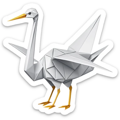 origami crane sticker