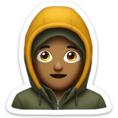 Mec cagoule rap sticker