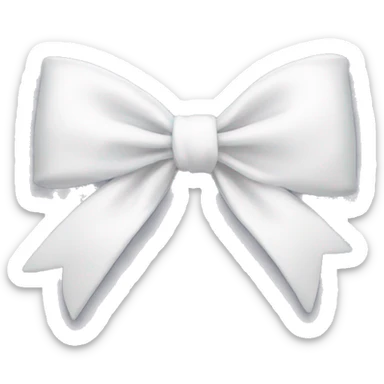 White bow sticker
