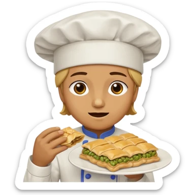 Baklava yiyen baklava kaçışı sticker