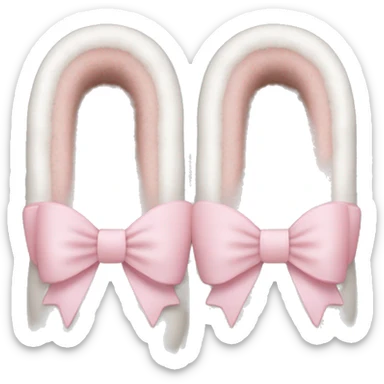 White Ugg slippers light pink bows  sticker