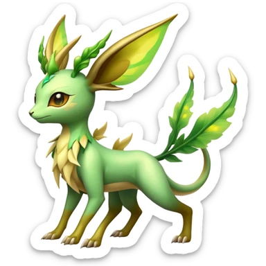 Exotic Tropical Rare Shiny Epic Ethereal Leafeon-Flygon-Tropius full body sticker
