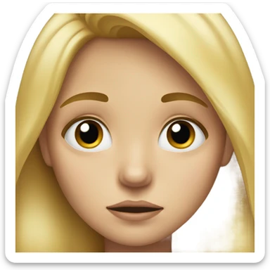 Blonde girl upset sticker