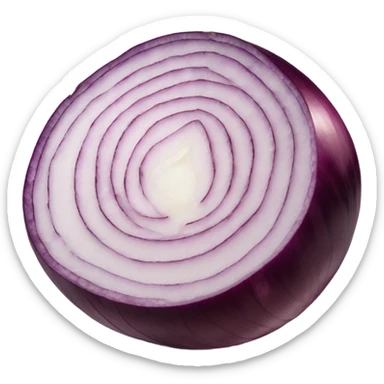 Sliced red onion sticker
