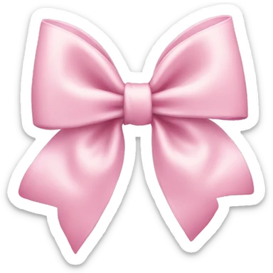 Pretty light pink bow  sticker