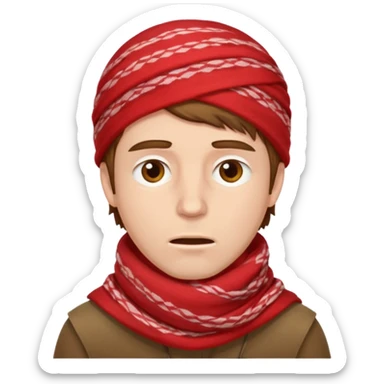 Sore throat for white brown hair guy
No fever - red keffieh palestinian sticker