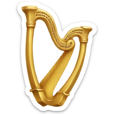 Golden harp  sticker
