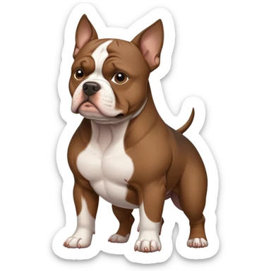 Dark brown american pocket bully sticker