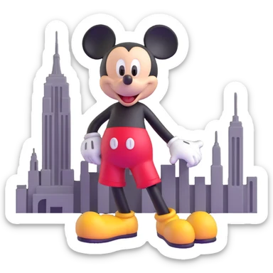 Mickey Mouse with the Empire State Building sticker