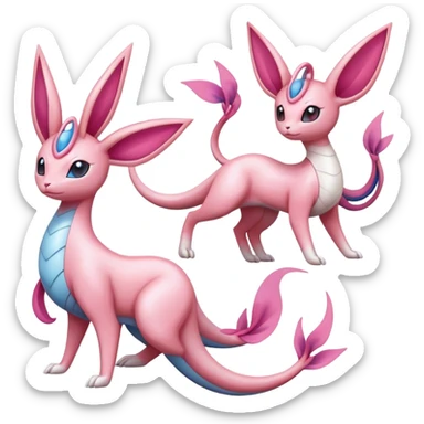 Milotic-Sylveon-Espeon-Dragonair-Pokémon full body sticker