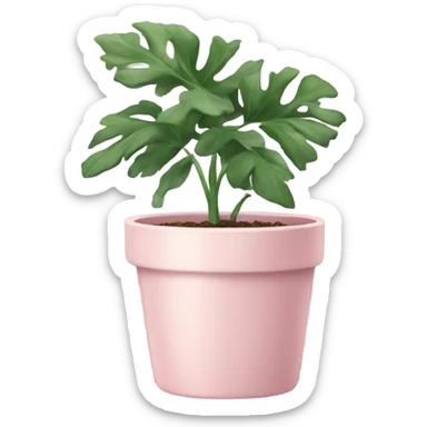 Plant in a pale pink pot  sticker