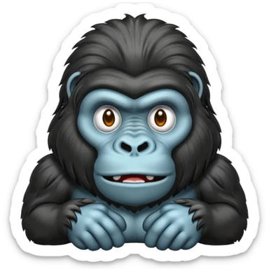 long haired gorilla sticker