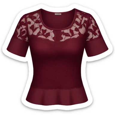 Burgundy lace top  sticker