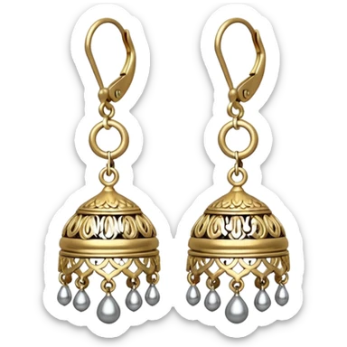 Small Silver jumka emoji for copy paste sticker